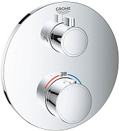 24076000 Grohtherm Термостат Смесители для душа с переключателем на 2 положения ванна-душ, круглая розетка, хром 500_191_1430913